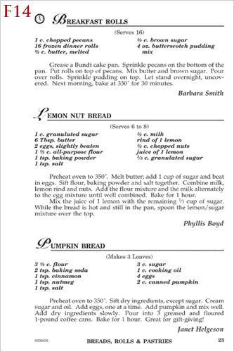 recipe formats