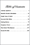 table of contents